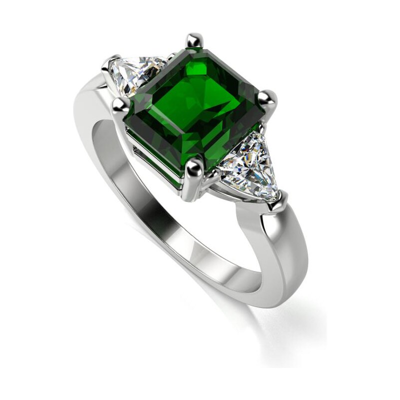 Eppi Zásnubní prsten se smaragdem a diamanty Nima
