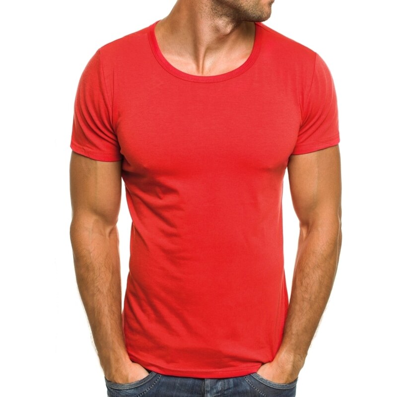 J. Style Červené moderní pánské tričko J. STYLE 712006