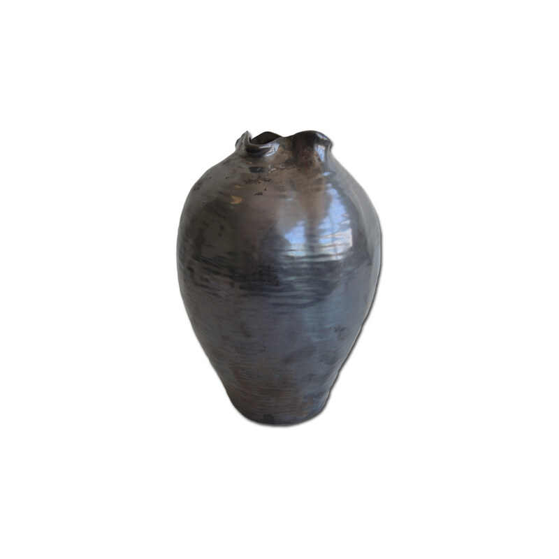 StarDeco Keramická váza - černá malá