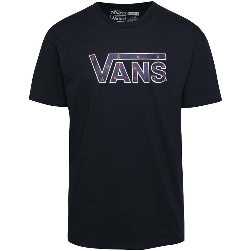 Tmavě modré pánské triko s potiskem Vans Classic