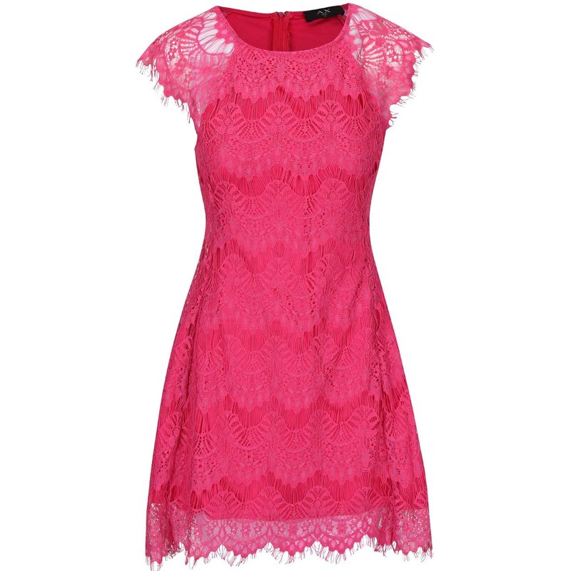 Růžové krajkové šaty AX Paris