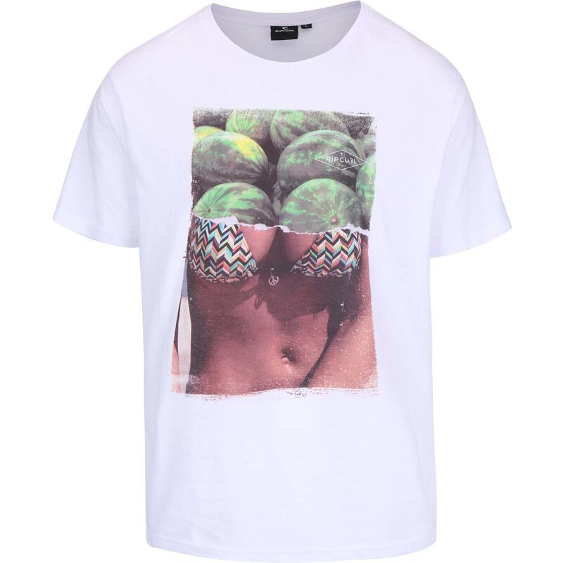Bílé pánské triko s potiskem melounů Rip Curl G/B Day SS Tee