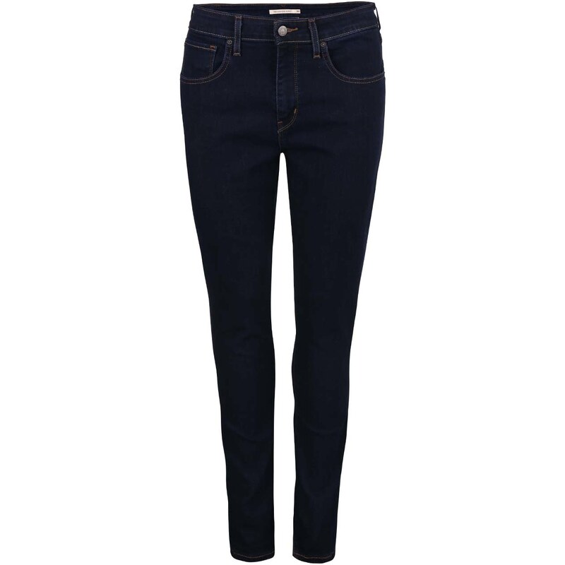 Tmavě modré dámské skinny džíny s vysokým pasem Levi's® 721