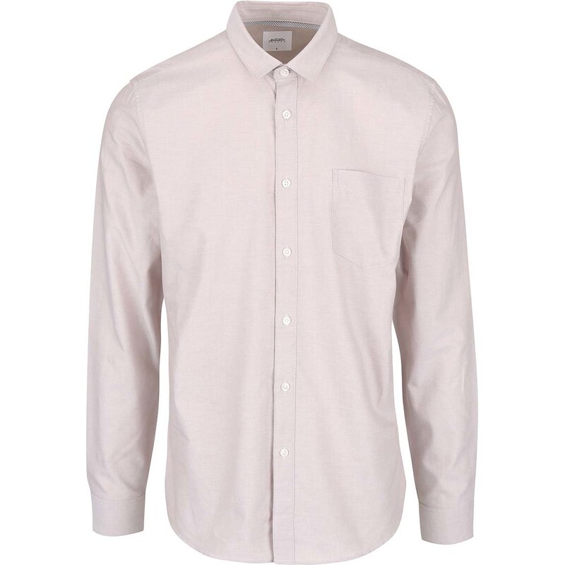 Světle béžová košile s kapsou Burton Menswear London