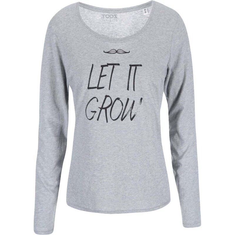 Šedé dámské tričko s dlouhým rukávem ZOOT Originál Let It Grow