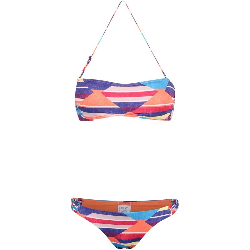 Barevné plavky s geometrickým vzorem Roxy Bandeau/Heart Scooter