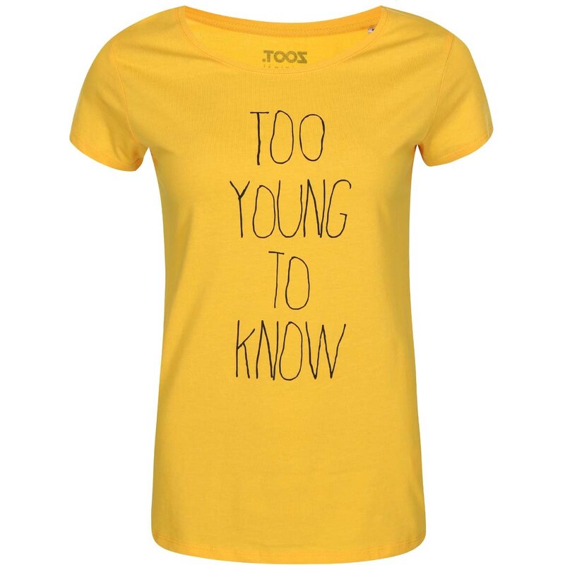Žluté dámské tričko ZOOT Originál Too Young To Know