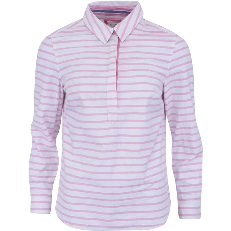 Bílo-růžová pruhovaná košile Tom Joule Clovelly