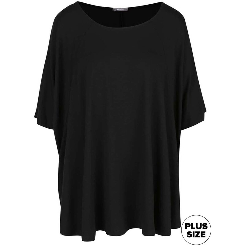 Černé dámské volnější tričko s netopýřími rukávy ZOOT simple