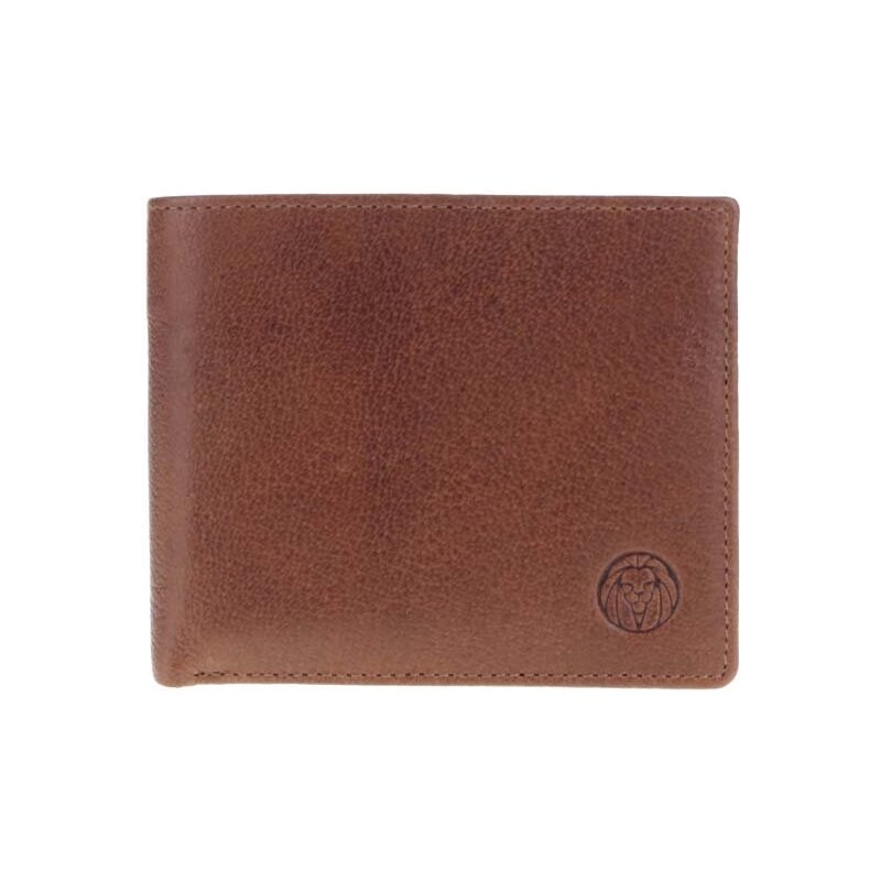 Světle hnědá pánská kožená peněženka s logem Lucleon California