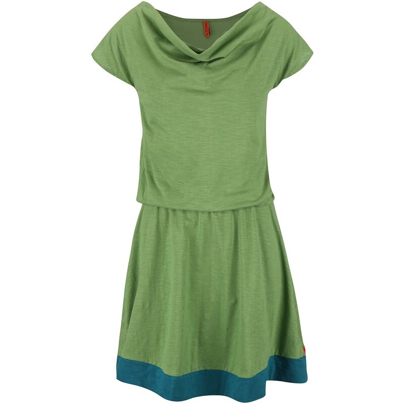 Zelené šaty s volným výstřihem Tranquillo Jade