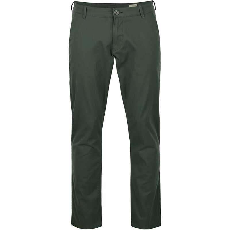 Selected Homme Tmavě zelené kalhoty Selected Three Paris