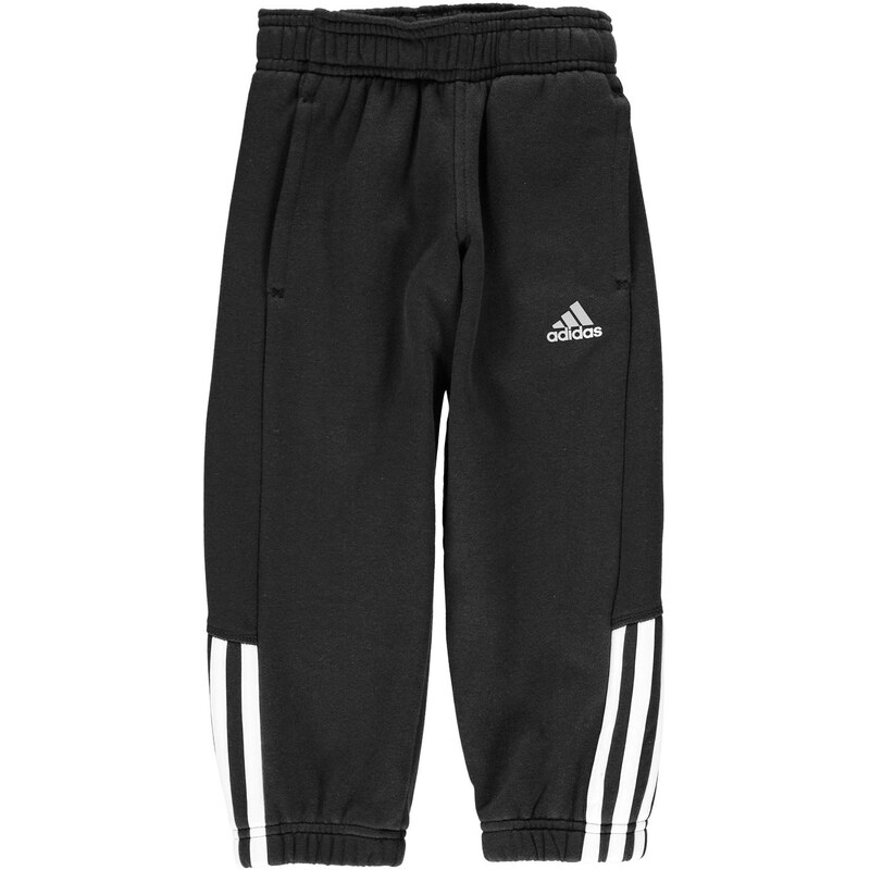 Adidas 3 Stripe Jogging Bottoms Infant Boys, black/white