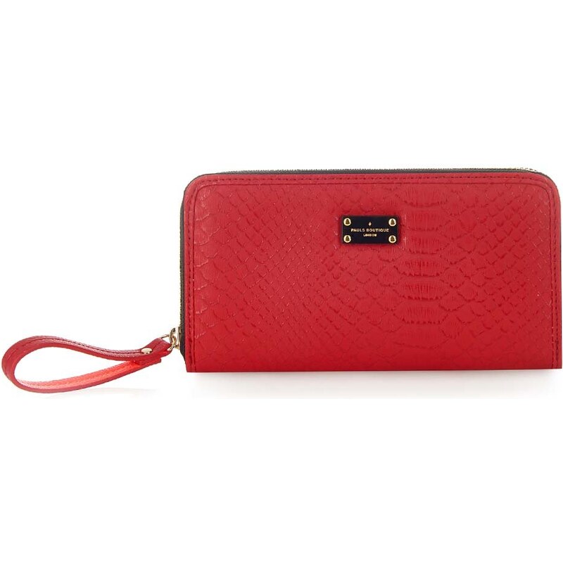 Červená peněženka s hadím vzorem Paul's Boutique Lizzie