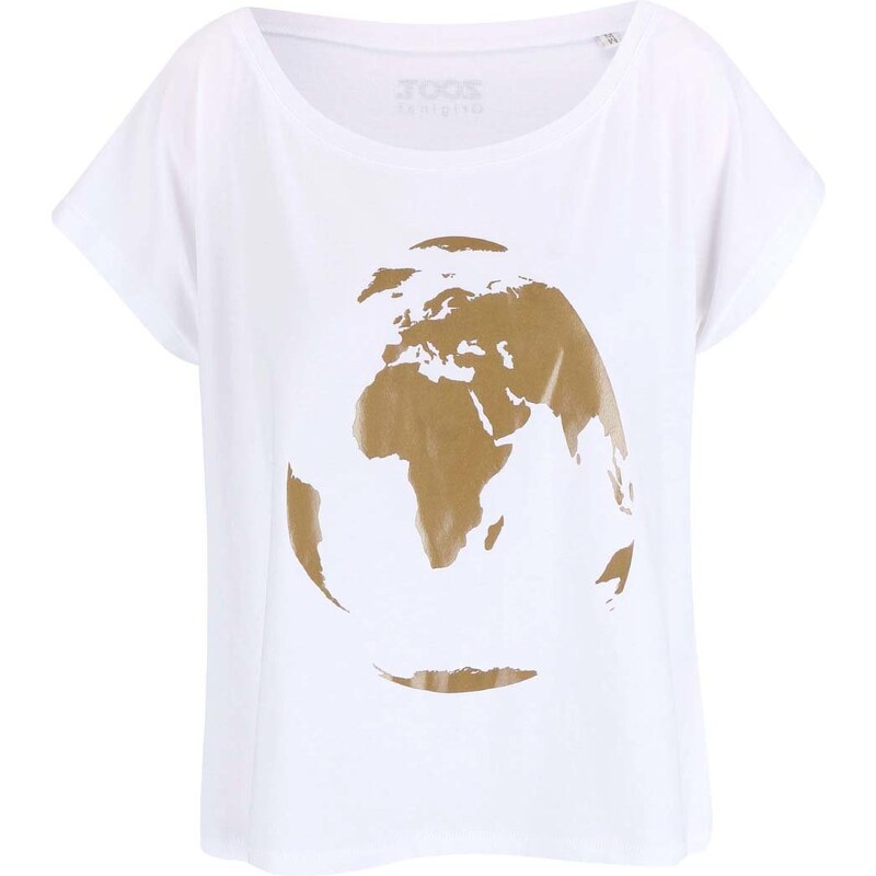 Bílé dámské volnější tričko ZOOT Originál Earth-Egg