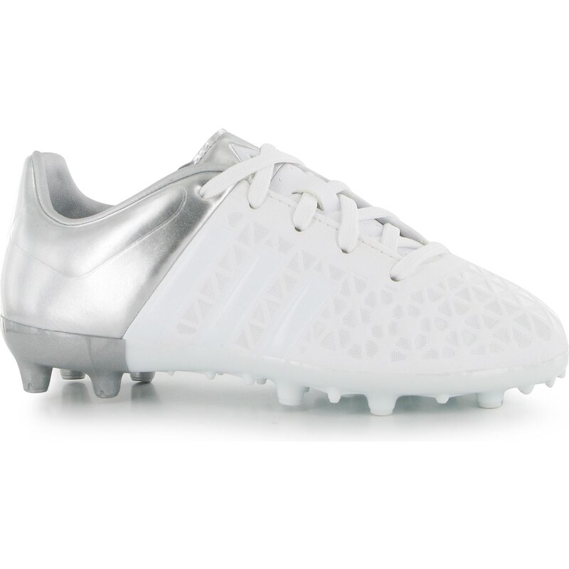 Adidas Ace 15.3 FG Junior Football Boots, white/silver