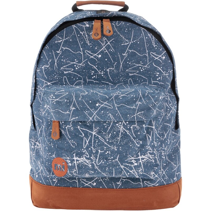 Hnědo-modrý batoh s bílým vzorem Mi-Pac Denim Squiggle 17 l
