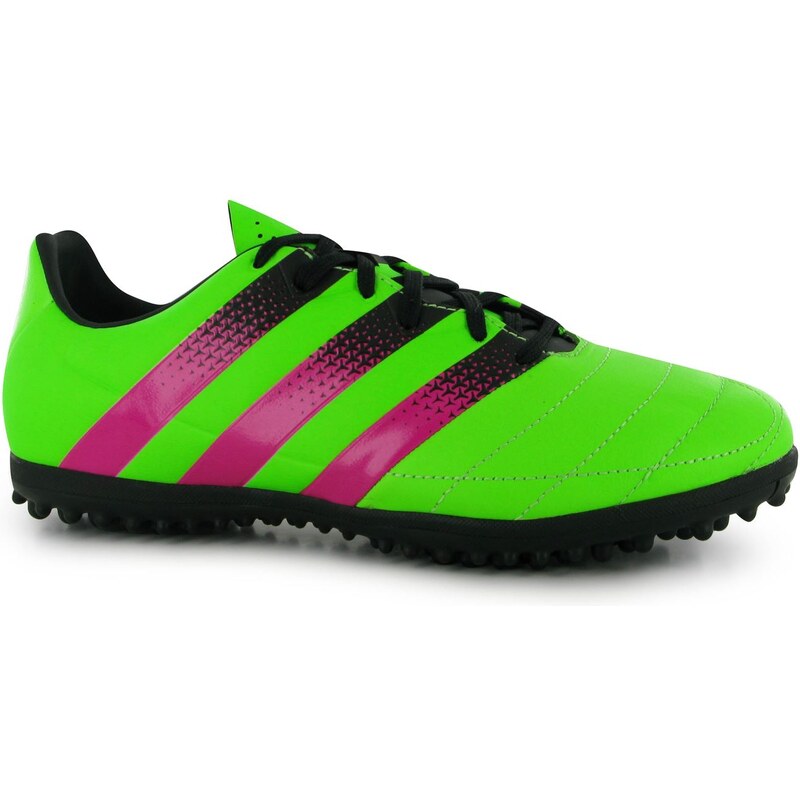 Adidas Ace 16.3 Leather Mens Astro Turf Trainers, solar green
