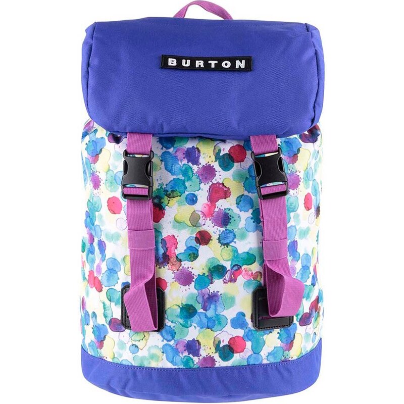 Bílo-fialový dětský batoh s barevnými puntíky Burton Tinder 16 l