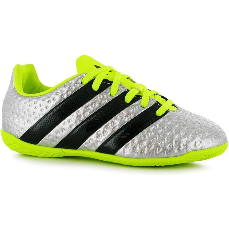 Adidas Ace 16.4 Indoor Court Trainers Childrens, silver/solyello