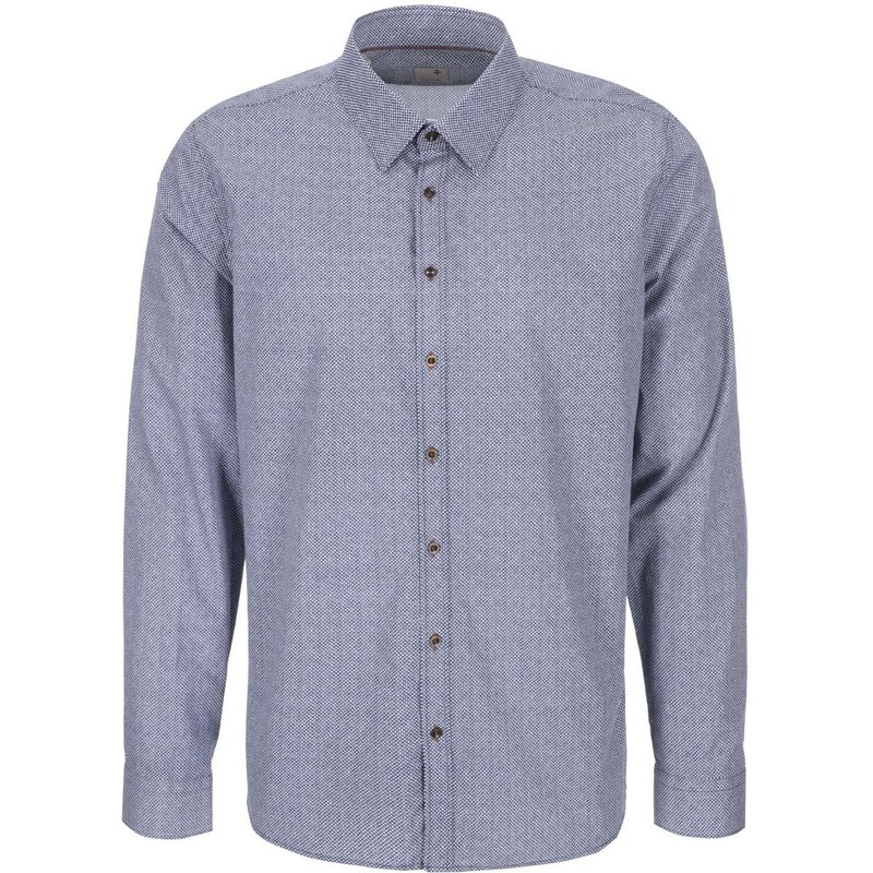 Bílo-modrá košile s tečkovaným vzorem Seidensticker Modern Kent