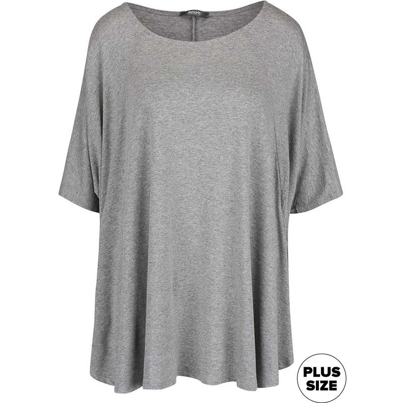 Šedé dámské volnější tričko s netopýřími rukávy ZOOT simple