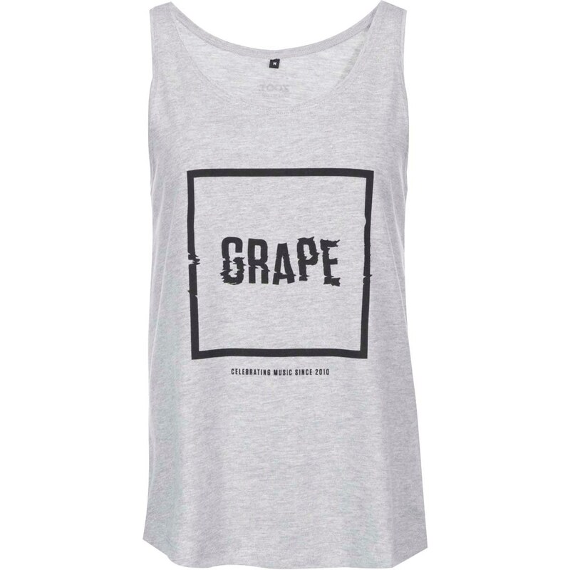 Šedé dámské tílko Grape Logo Square