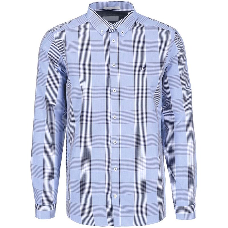 Světle modrá kostkovaná košile Tailored & Originals Fullham Check