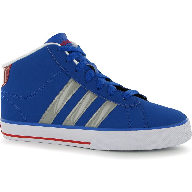 Adidas Daily Mid Junior Trainers, sat/ltonix/red