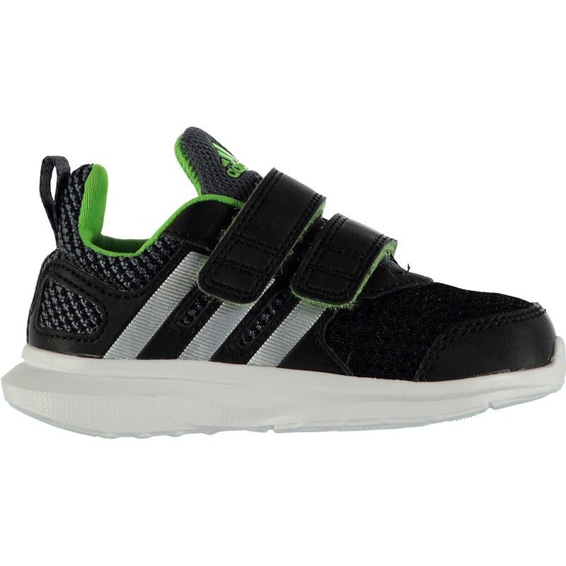 Adidas HyperFast Infant Trainers, blk/silv/green