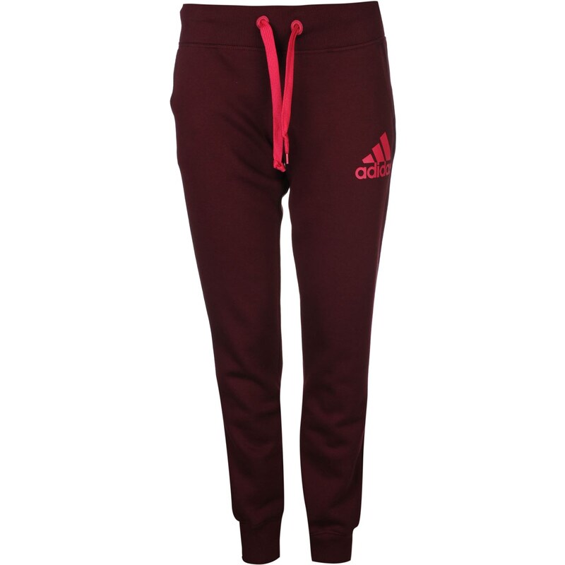 Adidas Logo Cuff Pants Ladies, maroon/boldpink