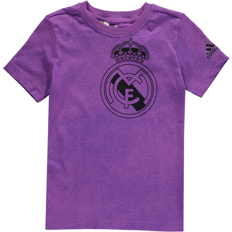 Adidas Real Madrid T Shirt Junior Boys, purple/black
