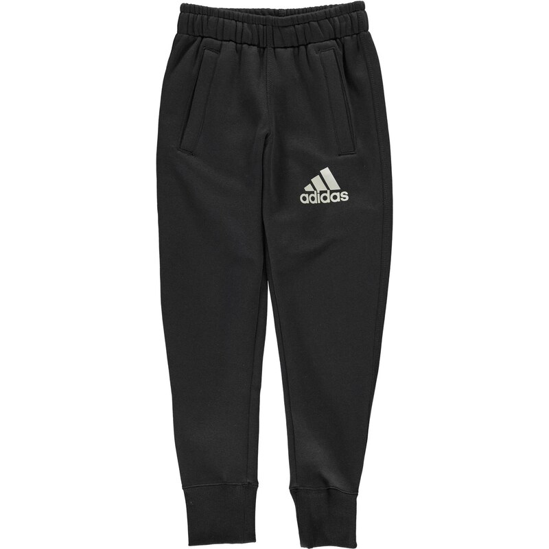 Adidas Tapered Logo Fleece Pants Junior Boys, black/grey