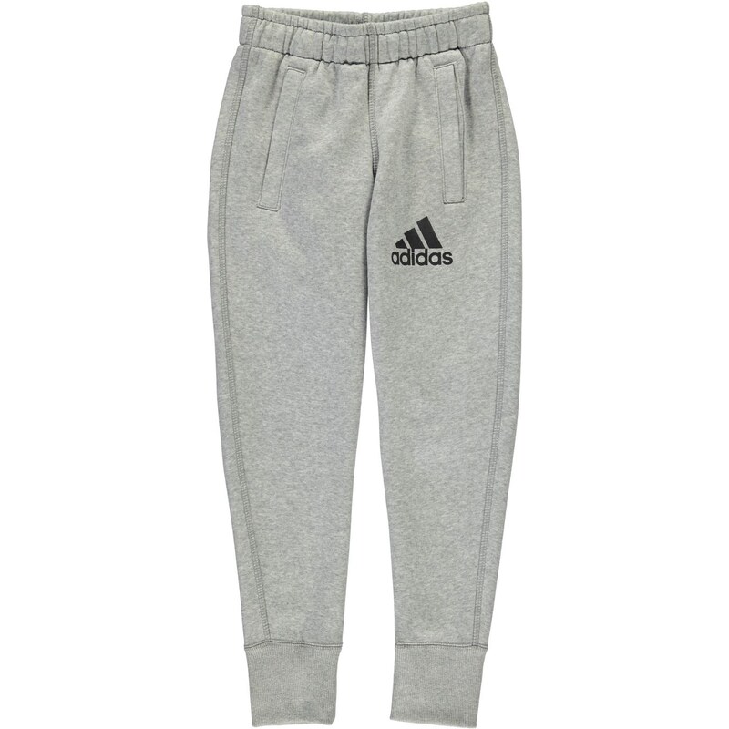 Adidas Tapered Logo Fleece Pants Junior Boys, grey/dkgrey
