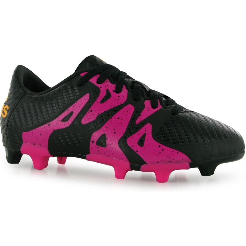 Adidas X 15.3 Childrens FG Football Boots, black/shockpink
