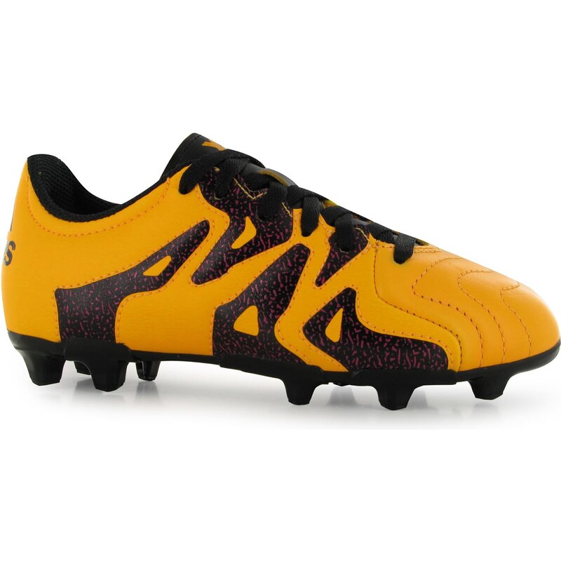 Adidas X 15.3 FG Mens Leather Football Boots, solar gold