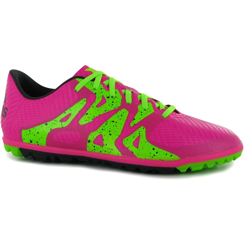 Adidas X 15.3 Junior Artificial Turf Trainers, shock pink