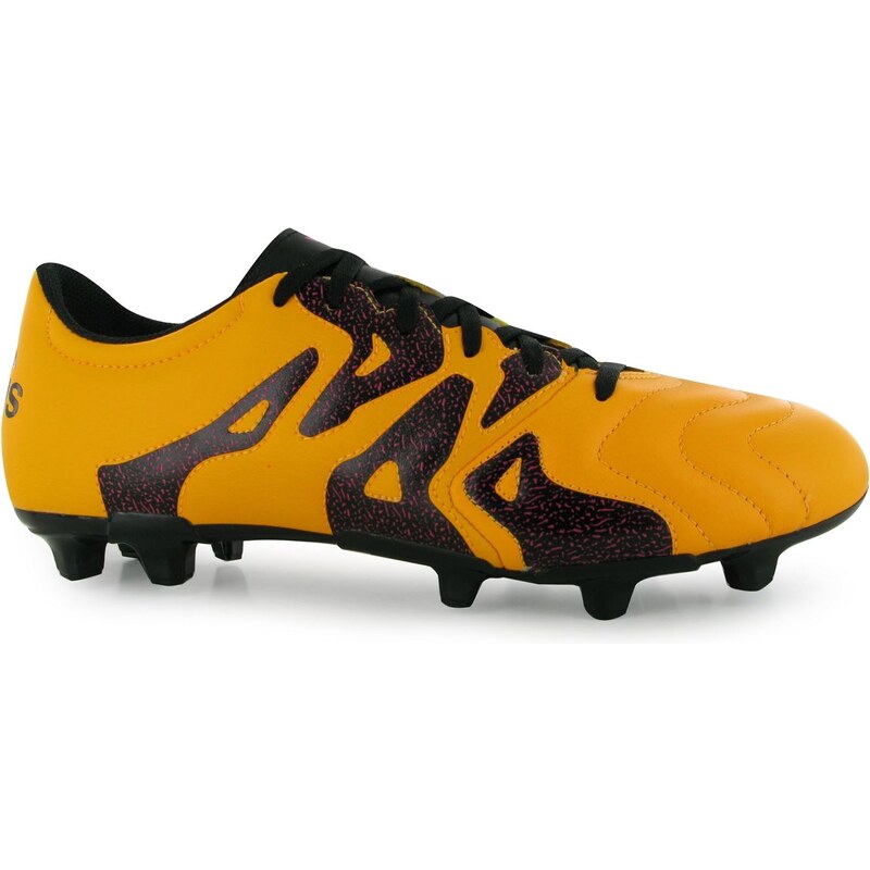 Adidas X 15.3 Leather FG Mens Football Boots, solar gold