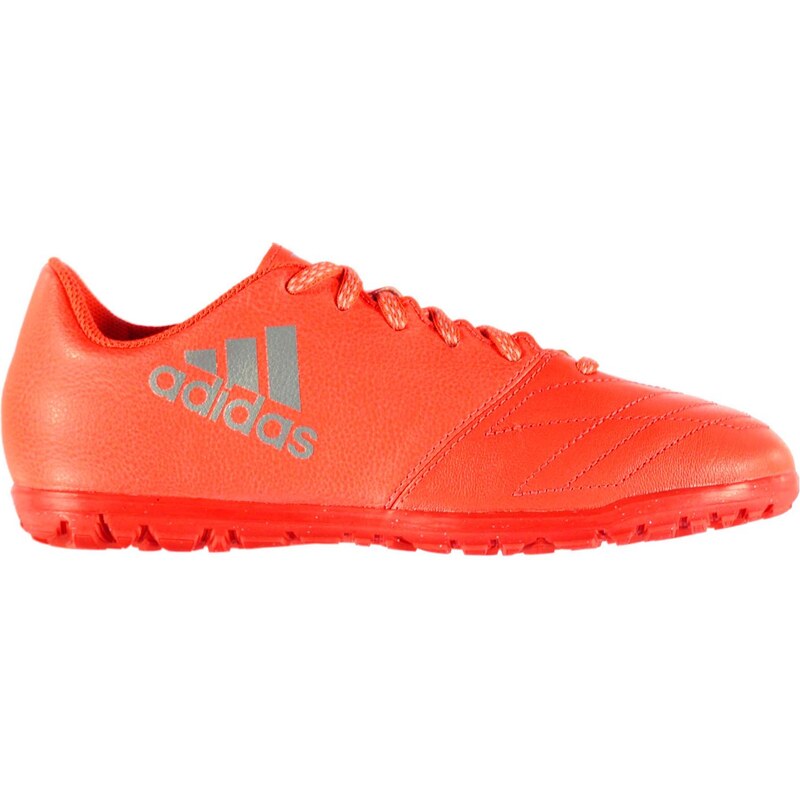 Adidas X 16.3 Leather Junior TF Football Trainers, solar red
