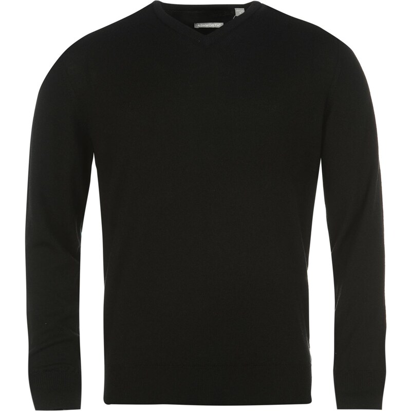 Ashworth V Neck Golfing Sweater Mens, black