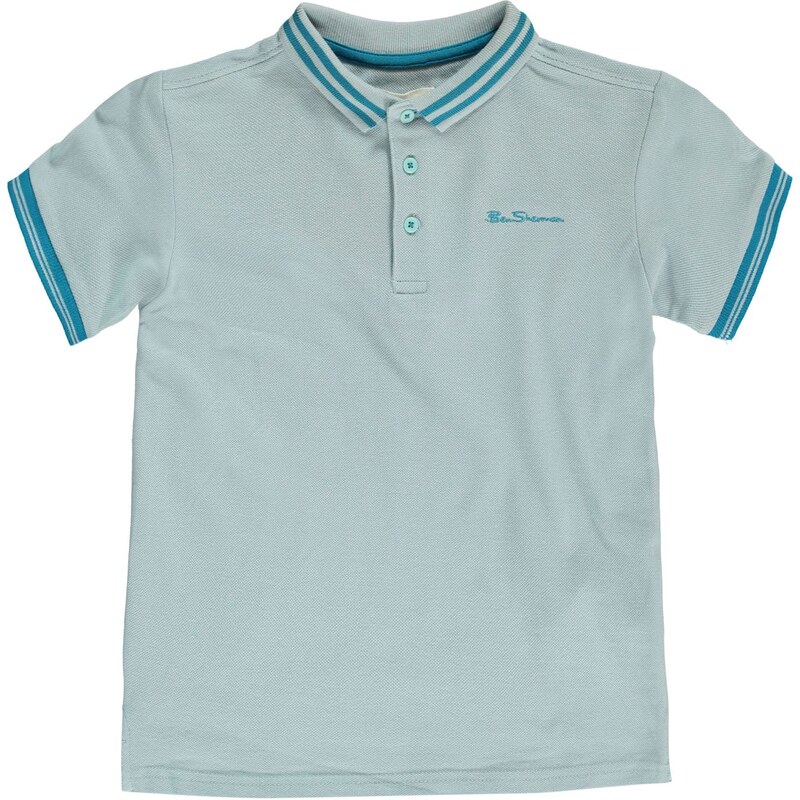 Ben Sherman 66T Short Sleeved Juniors Polo Shirt, mineral blue