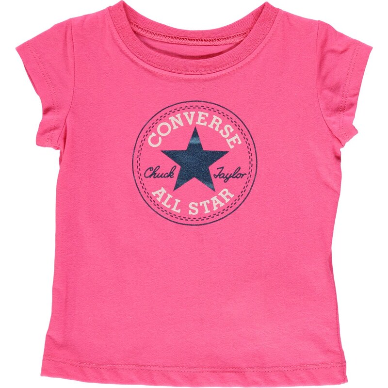 Converse 00B Short Sleeve T Shirt Baby Girl, starflower