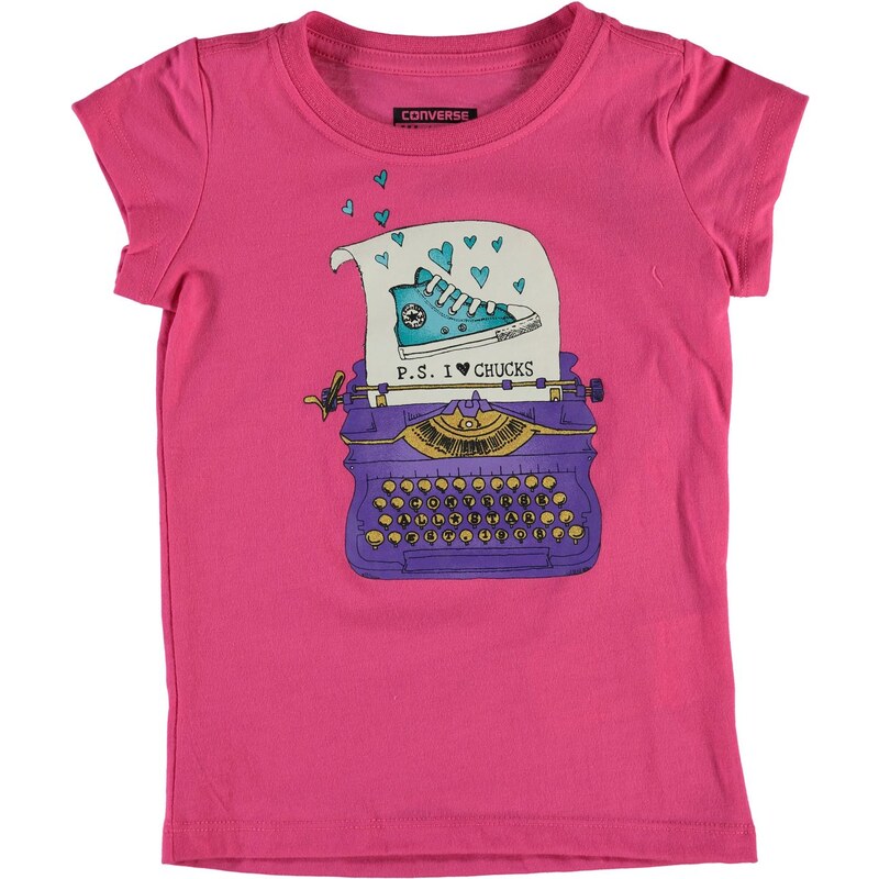 Converse 865 Short Sleeve Tshirt Infant Girls, pink paper