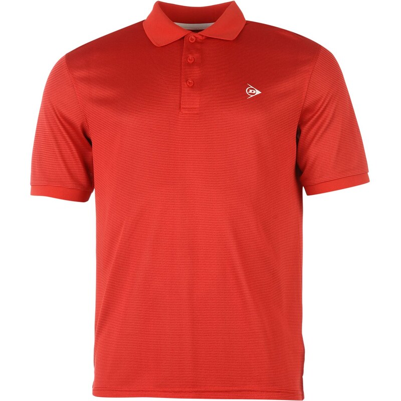 Dunlop Fine Stripe Polo Shirt Mens, red