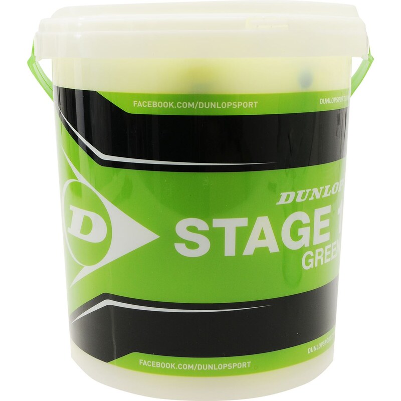 Dunlop Stage 1 Green Tennis Ball Bucket, green