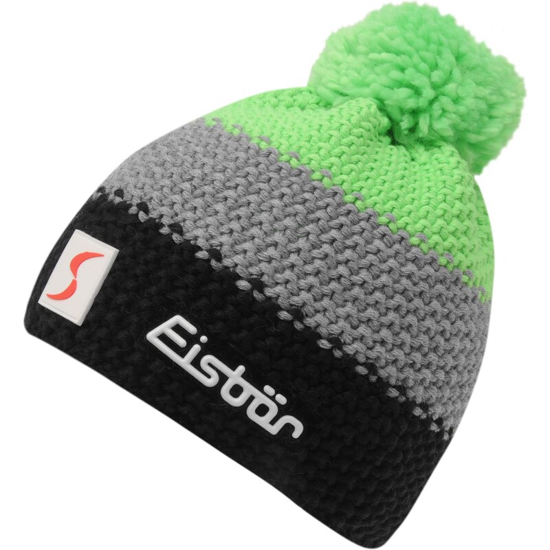 Eisbär Fergus Neon Junior Ski Beanie Hat, black/green