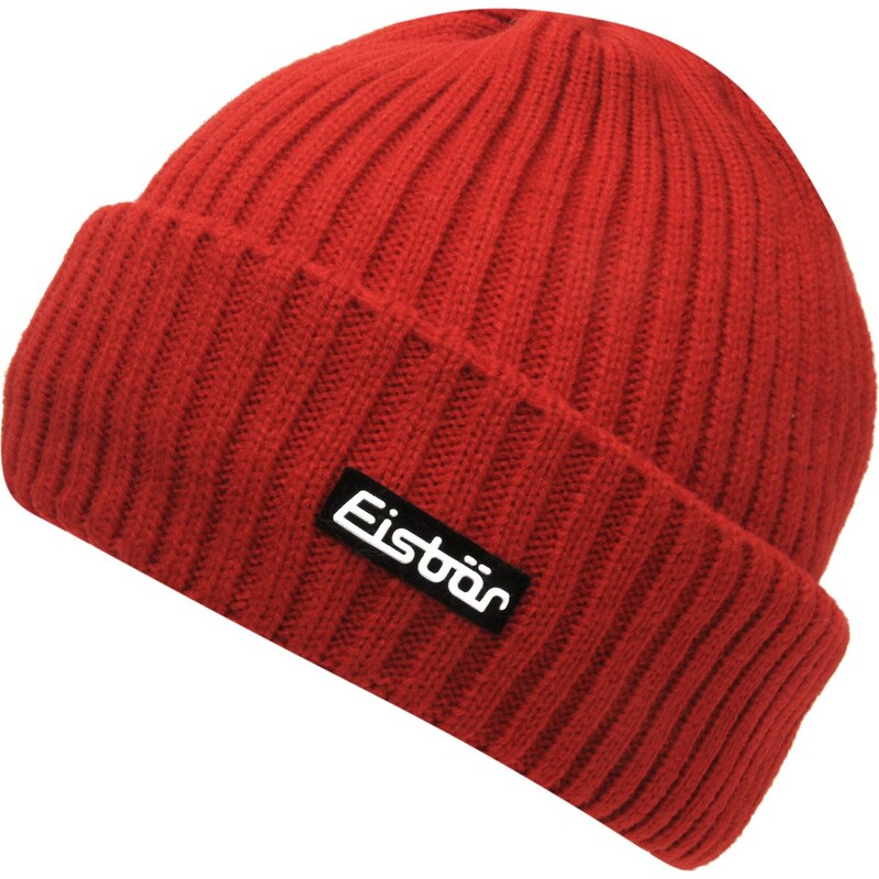 Eisbär Rippmutze Ski Beanie Hat, red