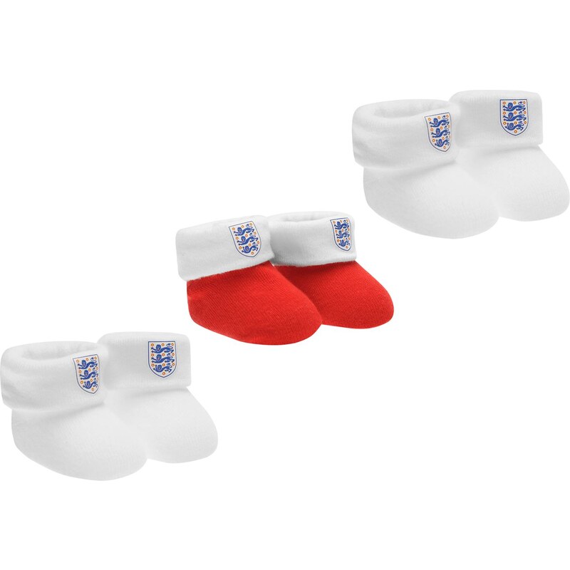 England 3 Pack Booties Baby, red