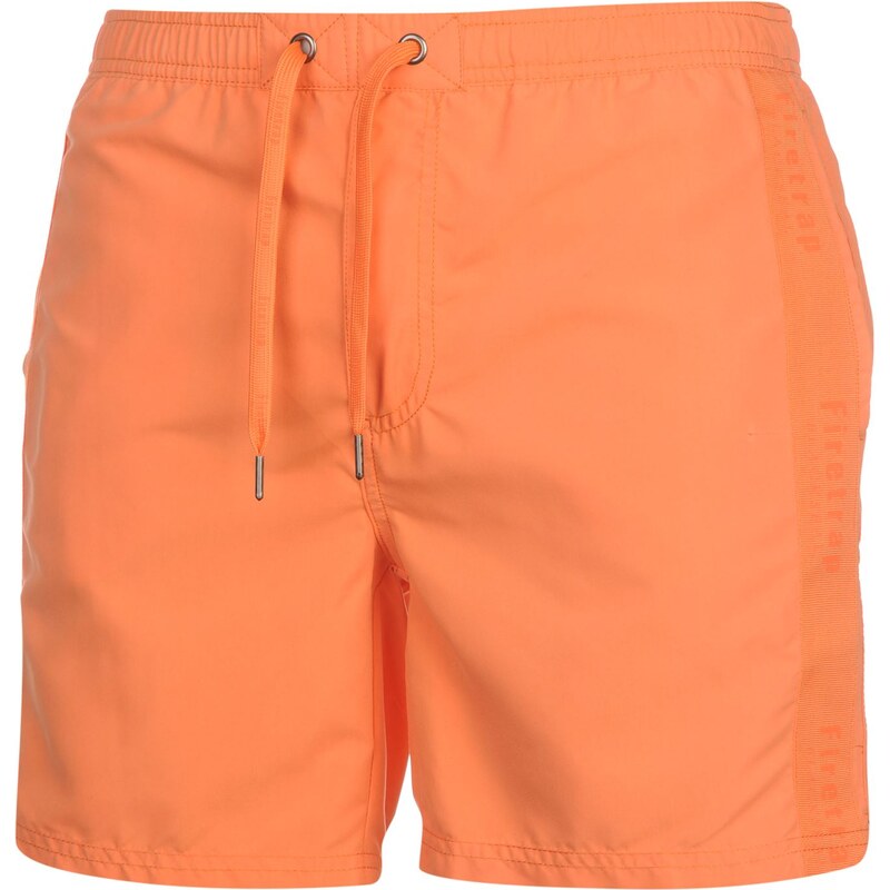 Firetrap Blackseal Tape Leg Mens Swim Shorts, orange