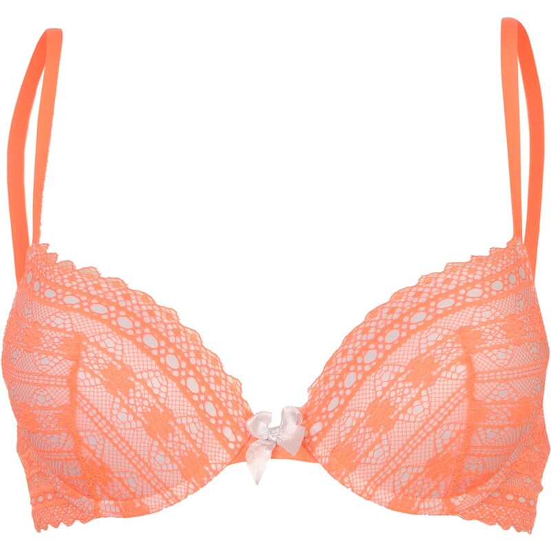 Golddigga Lace Bra Ladies, neon orange